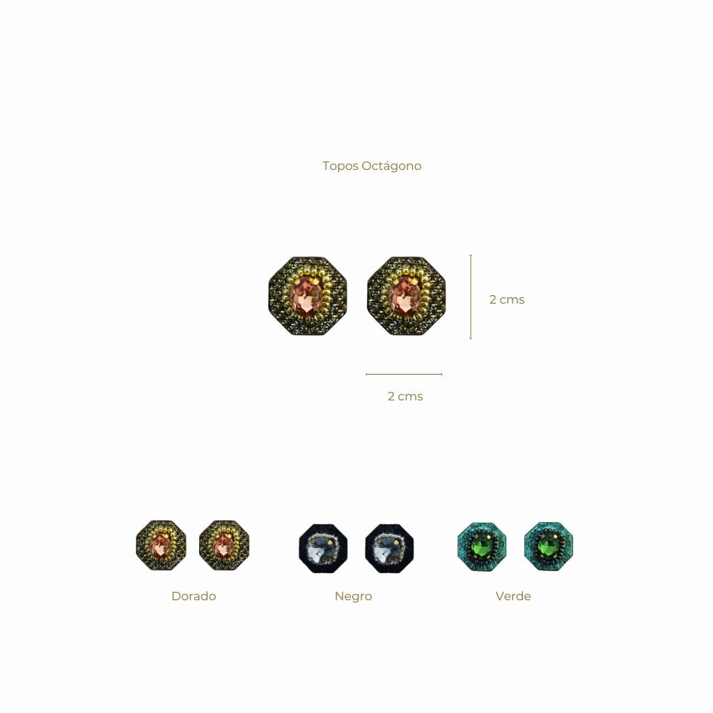 Topos Octágono - Baño en Oro 24k