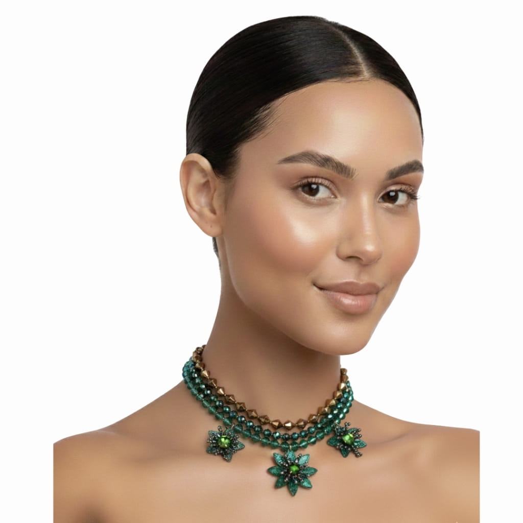 Collar Flor Marina - Baño en oro 24K