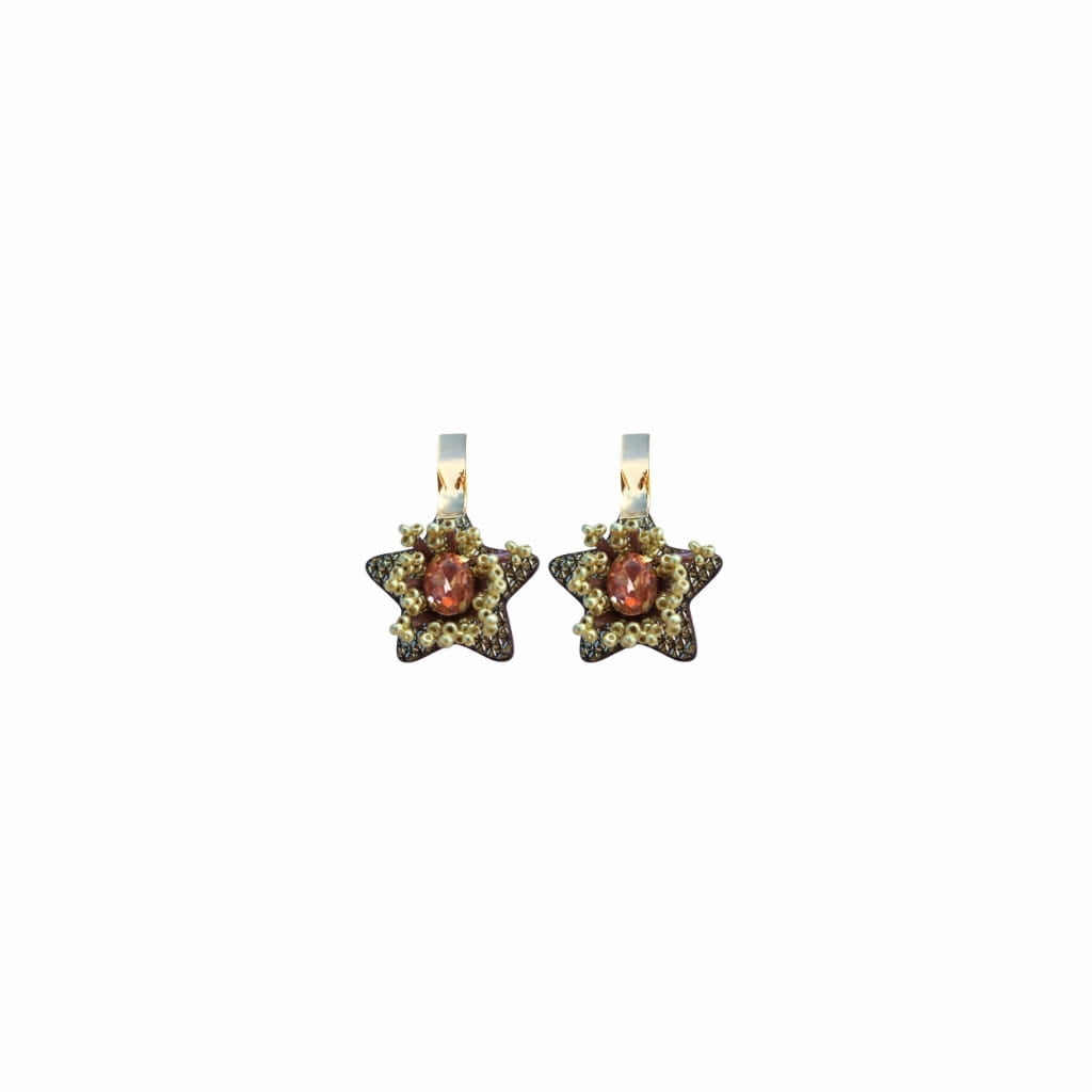 Aretes Estrella - Baño en Oro 24K