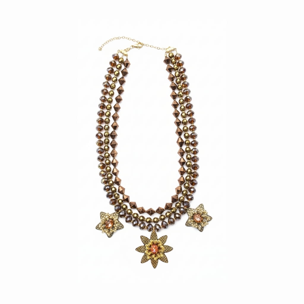 Collar Flor Marina - Baño en oro 24K